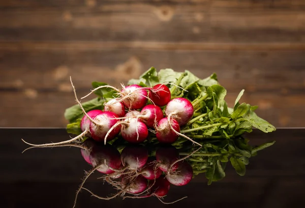 Frisch geerntete Radieschen — Stockfoto