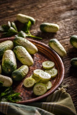 taze salatalık dilimleri