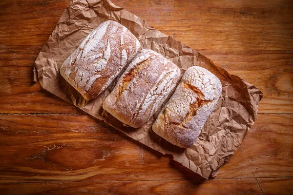 Beyaz küçük ekmekler — Stok fotoğraf