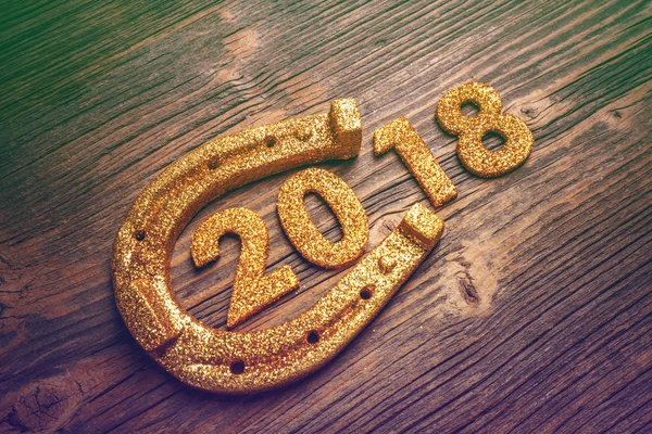 Új év 2018-szimbólum — Stock Fotó