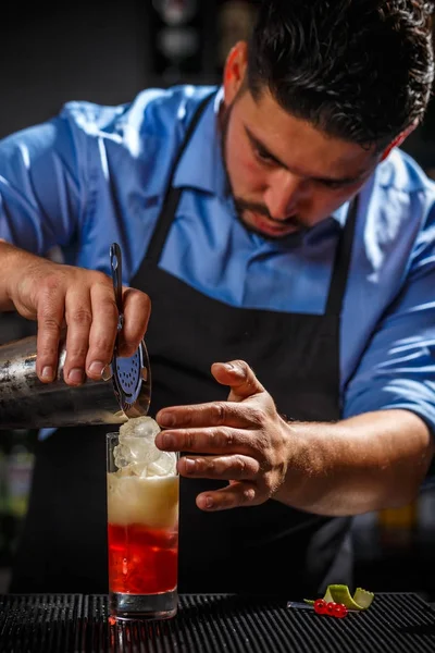 Barman com agitador — Fotografia de Stock