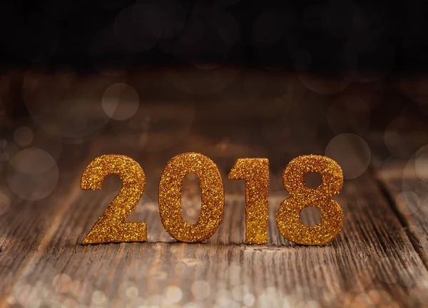 2018 év arany számok — Stock Fotó