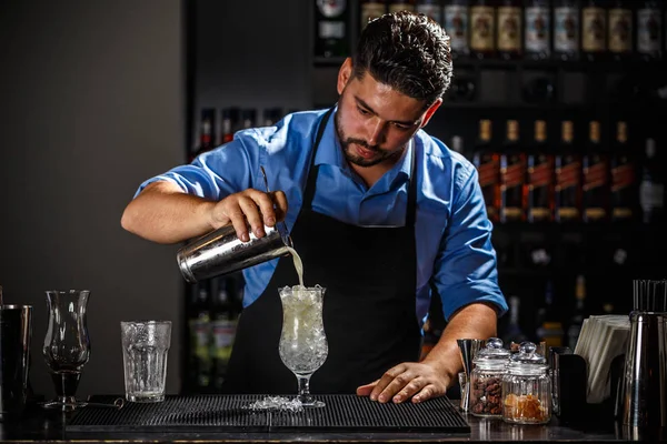 Barman with shaker — Stock Photo, Image
