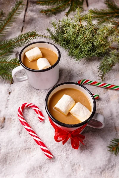 sıcak kakao bir fincan