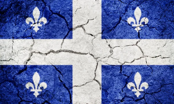 Quebec, província do Canadá, bandeira — Fotografia de Stock