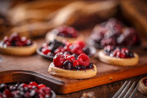 Tartas de pastel, mini tartaletas —  Fotos de Stock