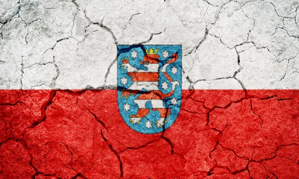 Fri stat i Thüringen, statligt av Tyskland, flagga — Stockfoto