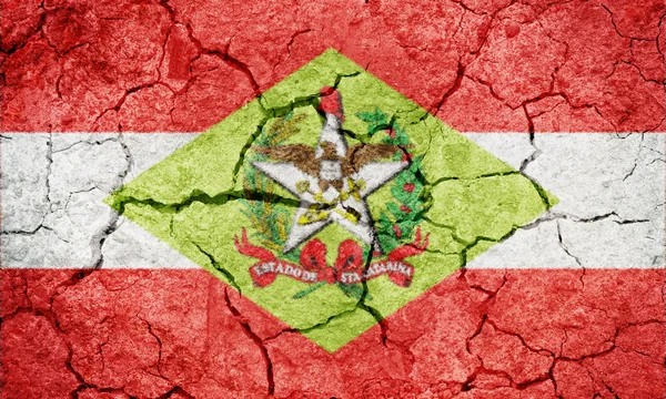 Státě Santa Catarina, stát v Brazílii, vlajka — Stock fotografie