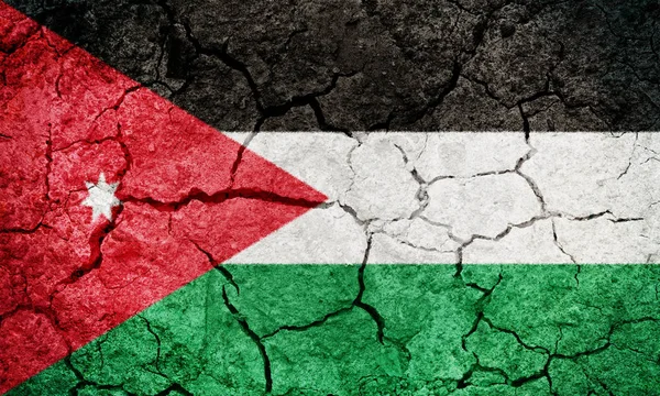 Das haschemitische Königreich der jordanischen Flagge — Stockfoto