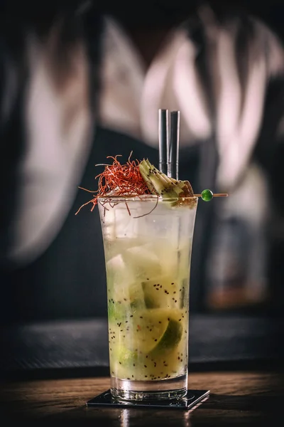 Kalk och kiwi cocktail — Stockfoto