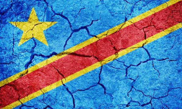 Drapelul Republicii Democratice Congo — Fotografie, imagine de stoc