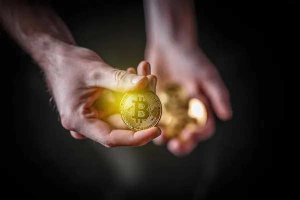 Cryptocurrency investment concept. Royalty Free Stock Images