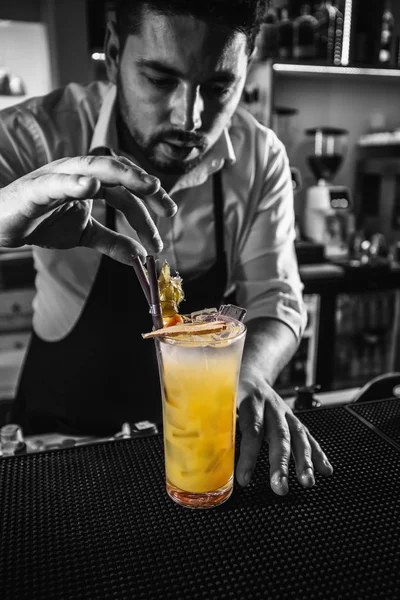 Barman la locul de muncă — Fotografie, imagine de stoc