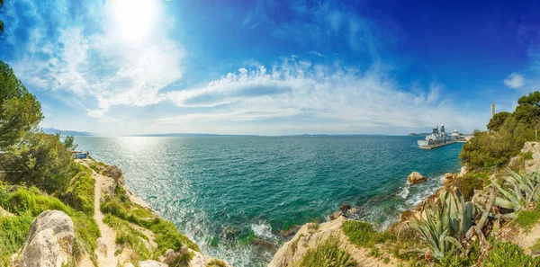 Vackra landskapet utsikt över den dalmatiska kusten — Stockfoto