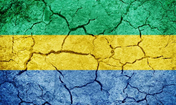 Gabonská republika vlajka — Stock fotografie