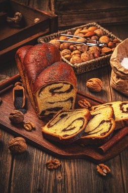 Sweet homemade braided bread