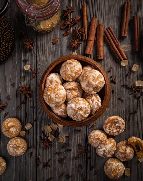 シナモンと蜂蜜クッキー — ストック写真