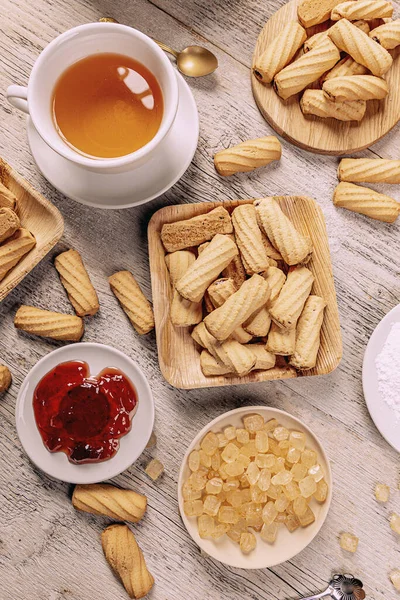 Chá com biscoitos — Fotografia de Stock