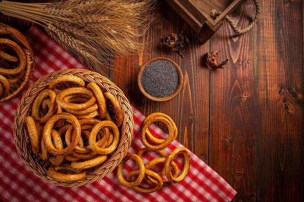 Pile de bretzels allemands — Photo