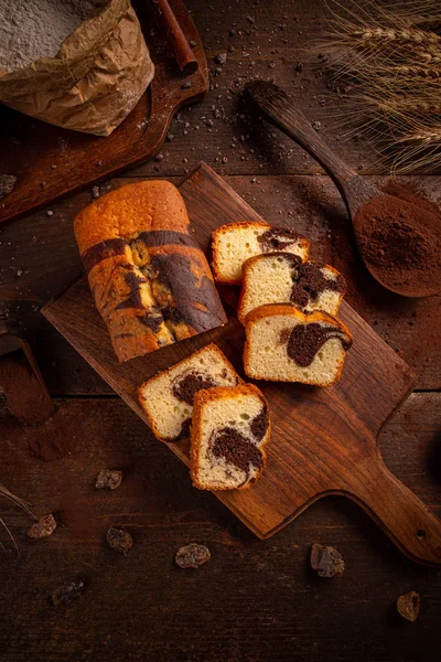 Pastel de cacao y pan de vainilla —  Fotos de Stock