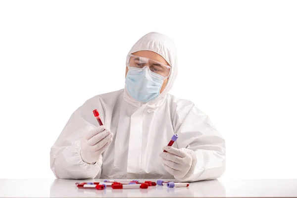 Doctor with a sample blood — Stock Photo, Image