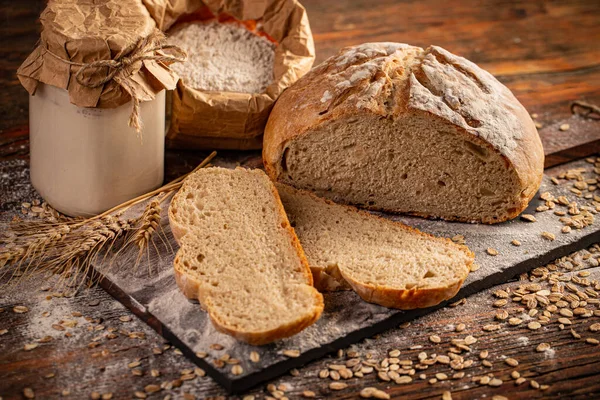 Ev yapımı ekmek konsepti — Stok fotoğraf