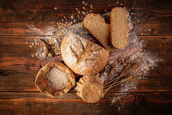 Rusztikus kenyér Stock Kép