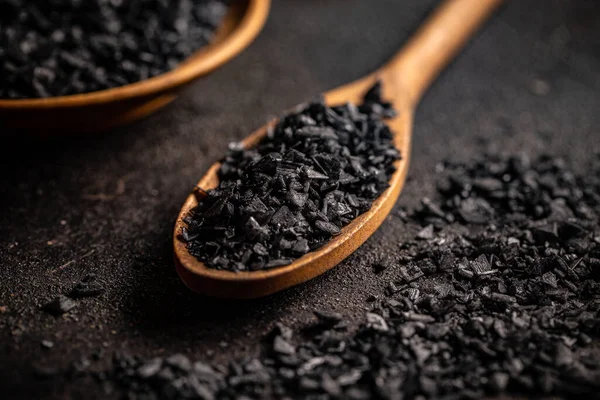 Black gourmet salt — Stock Photo, Image