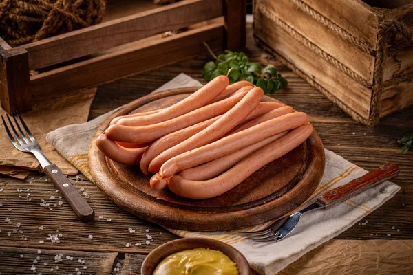Čerstvě uvařené párky Wiener Stock Fotografie