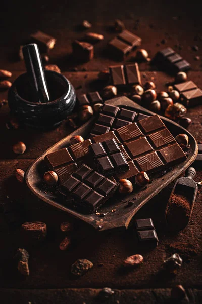 Složení mléčné čokolády — Stock fotografie