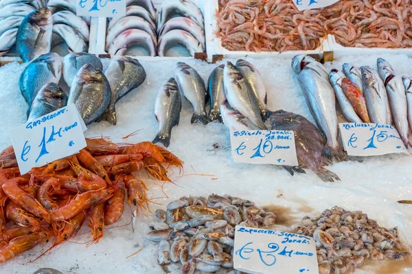 Peixes e frutos do mar na Vucciria — Fotografia de Stock