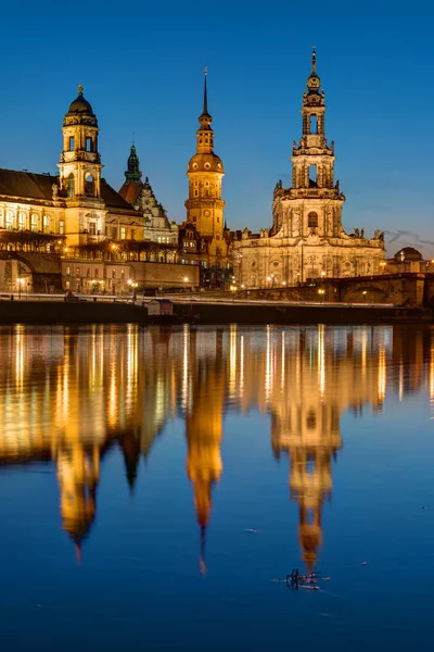 The towers of Dresden at dawn — Stock Photo, Image