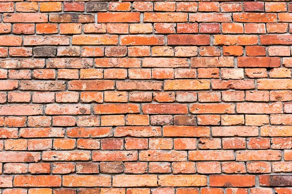 Fundo de uma parede de tijolo vermelho — Fotografia de Stock