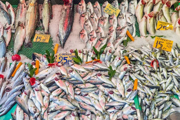 Choice of fish at a market — Stock Photo, Image