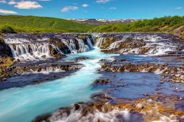 Bruarfoss Καταρράκτης στην Ισλανδία — Φωτογραφία Αρχείου