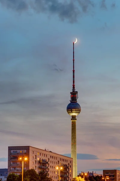 Prachtige zonsondergang in Berlijn — Stockfoto