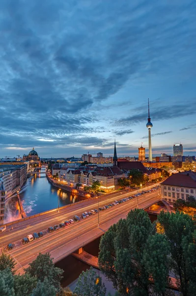 Downtown Berlin with the famous Television Tower — Stock Photo, Image