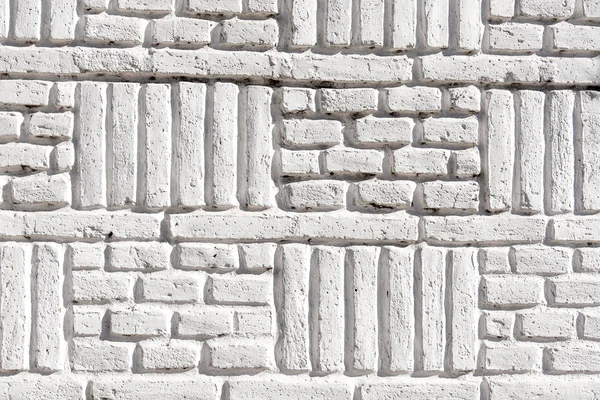 Brickwall background painted in white — Stock Photo, Image