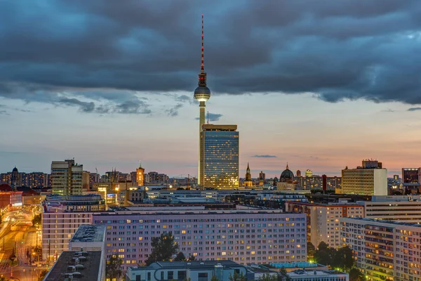 Centro di Berlino con la famosa Torre della Televisione — Foto Stock