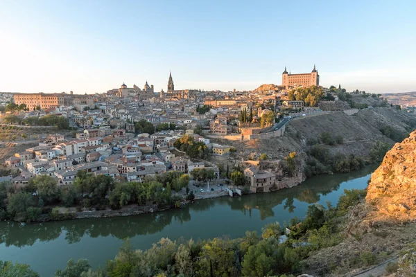 Toledo Spanje Gezien Het Laatste Avondlicht — Stockfoto