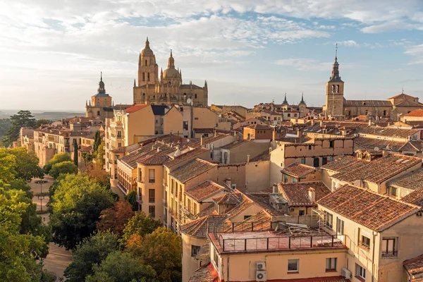 Küçük Tarihi Segovia Merkezi Spanya Üzerinden Görüntülemek — Stok fotoğraf