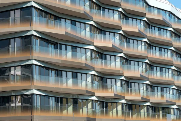 在德国柏林看到的现代化公寓楼的细节 — 图库照片