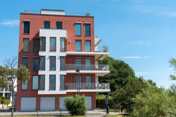 Modern Appartement Huis Een Nieuw Gebied Van Woningbouw Berlijn Duitsland — Stockfoto