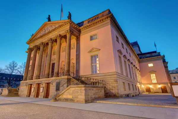 Ópera Del Estado Berlín Bulevar Unter Den Linden Amanecer — Foto de Stock