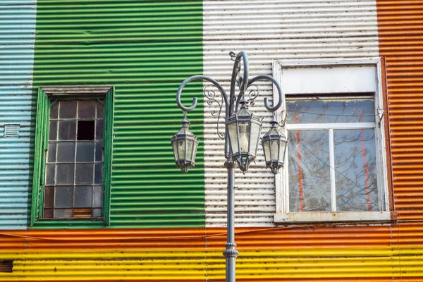 Colorida Fachada Famoso Barrio Boca Buenos Aires Argentina —  Fotos de Stock