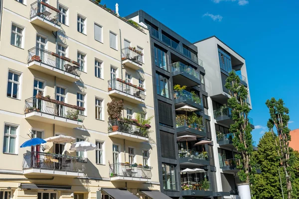 Casas Antiguas Modernas Barrio Prenzlauer Berg Berlín Alemania —  Fotos de Stock