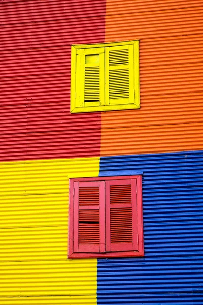 Une Des Façades Colorées Boca Buenos Aires Argentine — Photo