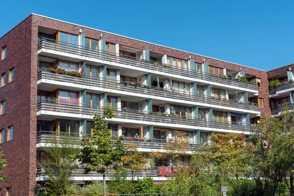 Edifício Residencial Com Muitas Varandas Vistas Berlim Alemanha — Fotografia de Stock