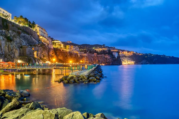 Sorrento Der Italienischen Amalfiküste Bei Nacht — Stockfoto