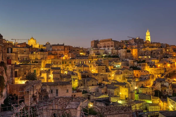 Talya Nın Güneyindeki Tarihi Matera Kasabası — Stok fotoğraf